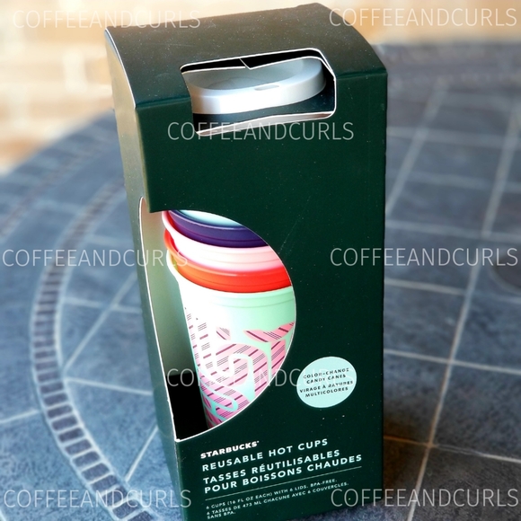 Starbucks Candy Cane Color Changing Hot Cup Set 16oz Grande 2020 Holiday - Picture 3 of 12